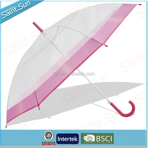 Clasic Style Auto Aperta Sicurezza POE Bambino Trasparenza Ombrello - Product Image 1