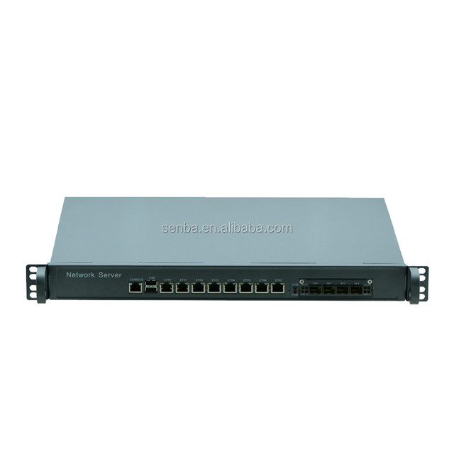 Industry Grade 1U Rackmount Lga1150 I3 I5 I7 Pfsense Firewall with 8 Lan  4 Port Sfp