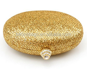 Paillettes dorées tissus nacre embrayages - Product Image 2