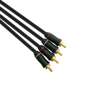 Cavo rca all'ingrosso della fabbrica 3.5mm spina stereo 2rca maschio a 2rca maschio cavo audio Video AV Rca cavo Audio