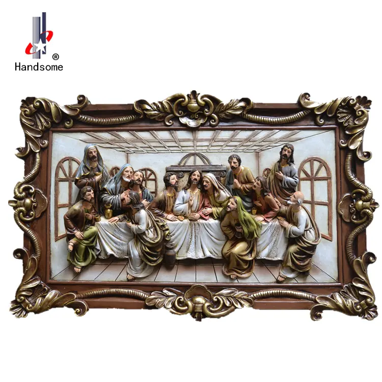 Promotional New 20"large resin last supper hanging wall decoration religious