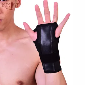 สีดำ Cock Up นีโอพรีนข้อมือสนับสนุนมือห่อสาย Wh ที่ถอดออกได้อลูมิเนียมสเตย์