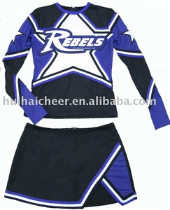Fourniture directe en usine d'uniformes de cheerleading conçus sur mesure pour adultes Ensemble polyester spandex imprimé Costumes de cheerleading OEM - Product Image 2