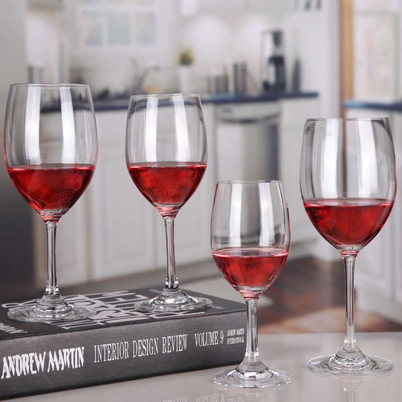 Customized logo design lead free stemless crystal wine glass