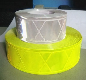 EN471 Ruban d'avertissement réfléchissant <span class=keywords><strong>à</strong></span> coudre jaune haute visibilité pour gilet de sécurité-Matériau rétro réfléchissant - Product Image 3