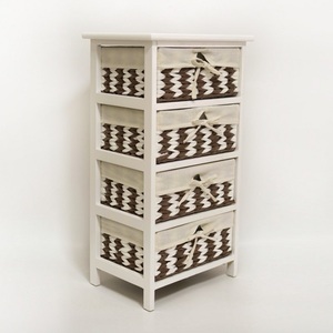 5 الطبقة خشبية المنقول الأدراج خزانة مع سلة من القش الأدراج - Product Image 6