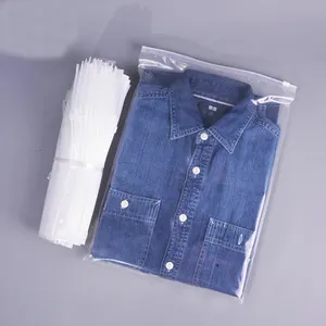 POLYSMARTS Custom Clear Slider Zipper PE Bag Plastic T-shirt Zipper Pouch Zipper Bag$