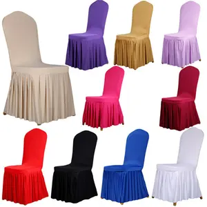 Color Polyester Spandex Chair Covers,Modern Thickening Stretchy Slipcover for Wedding Banquet Anniversary Party Home Decor