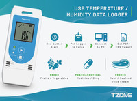 Thermomètre numérique usb pour la température et l'humidité, instrument de contrôle de l'eau