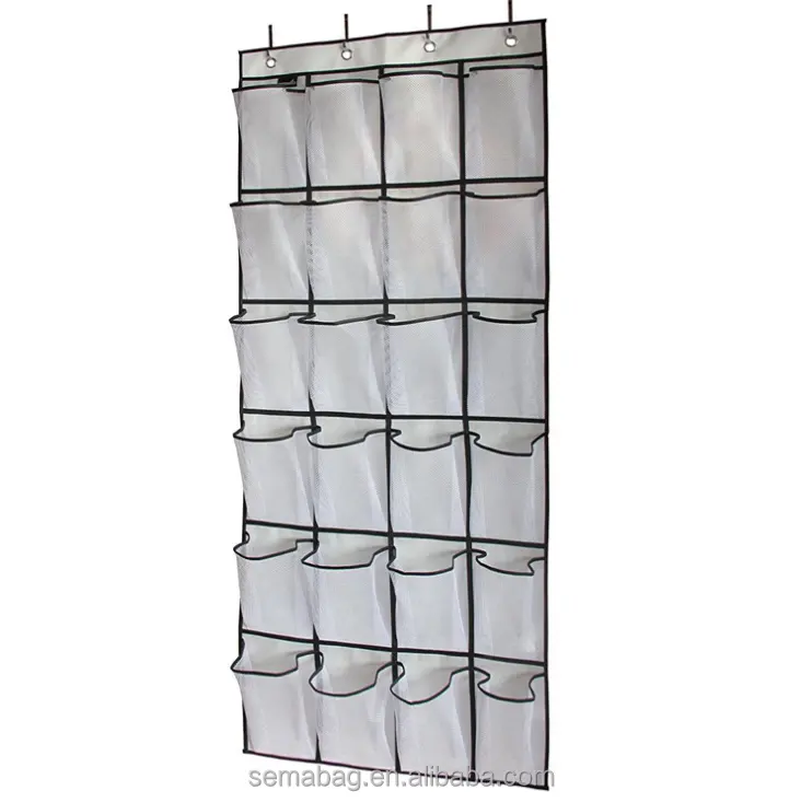 Over the Door Shoes Hanging Organizer with Mesh Pockets