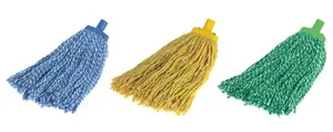 혼합 젖은 Mop; 4 개의 색깔 폴리에스테와 면 혼합 젖은 Mop 보충물 머리 강한 물 흡수 및 내구재