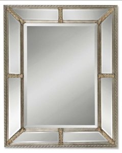 <span class=keywords><strong>Miroir</strong></span> mural magnifique avec cadre en bois Antique, 1 pièce, <span class=keywords><strong>miroir</strong></span> biseautés - Product Image 3