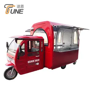 TUNE Tricycle alimentaire à essence électrique 3 roues chariot de voiture alimentaire mobile pour restauration rapide