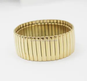 Pulseira elástica de ouro, corrente com garra, pulseira elástica, joias com design de aço inoxidável