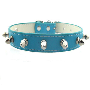 Multicolor pitbull remache tachonado con pinchos collar de perro de cuero de la pu - Product Image 3