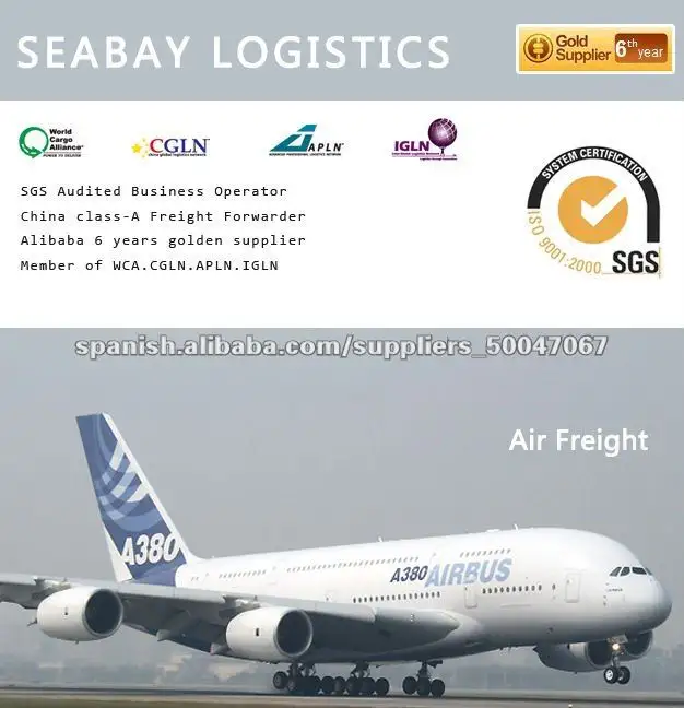 China, servicios de transporte aéreo de carga en Bolivia