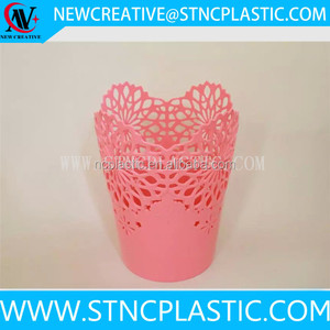 <span class=keywords><strong>Mini</strong></span> <span class=keywords><strong>Cestino</strong></span> Portarifiuti da Auto in Pizzo Semi-Forato Creativo da Scrivania Piccolo Contenitore Portaoggetti - Product Image 5