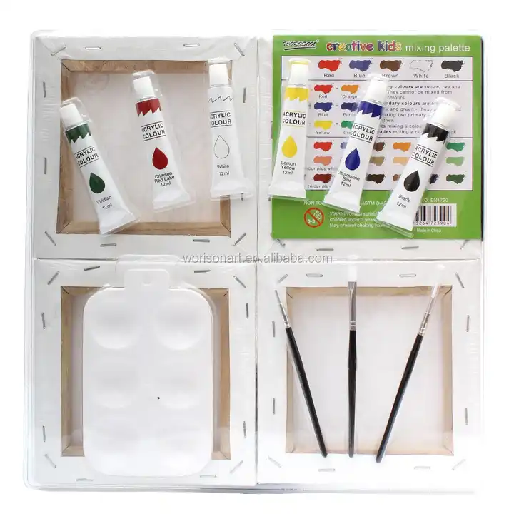 creative kids sketched canvas painting set