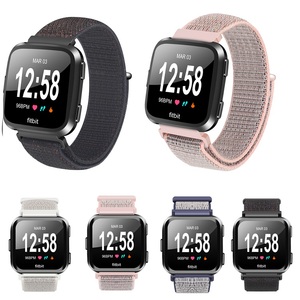 Liberación rápida tejido lazo de nylon correa de reloj fitness wristband para Fitbit versa banda - Product Image 6