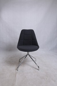Chaise pivotante de qualité hôtelière moderne et écologique avec pieds chromés, tissu en laine pour la maison, le bureau, la salle à manger, le salon, l'appartement - Product Image 3