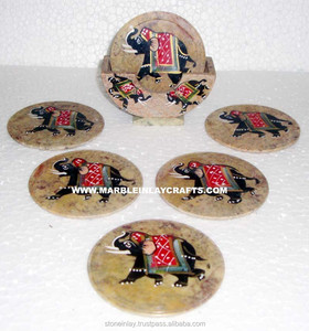 Stéatite Peinture Thé Coaster - Product Image 1