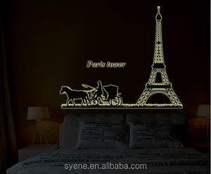 Pegatina 3d que brilla en la oscuridad, decoración de pared de la Torre Eiffel de París, decoración grande que brilla en la oscuridad, papel para habitación - Product Image 2