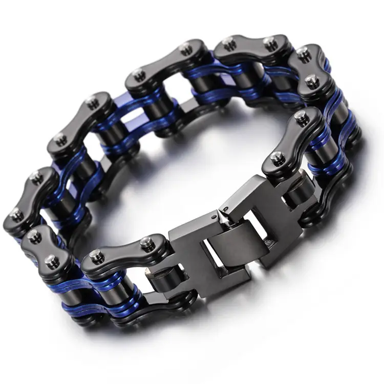 New arrival fashion men stainless steel bike chain bracelet bicycle jewelry