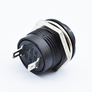 16 mm Plastic <strong>Button</strong> <strong>Switch</strong> R13-507 With Screw Momentary Black <strong>Push</strong> <strong>Button</strong> <strong>Switch</strong> - Product Image 3