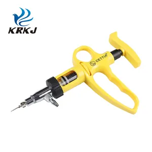 CETTIA Best selling yellow continuous syringe plastic steel veterinary syringes and needles