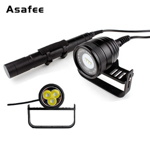 Asafee Đèn Lặn Tách Rời Đèn Pin <span class=keywords><strong>Led</strong></span> Lặn Biển Chống Nước Dưới Nước 3000LM Đèn Chính Thợ Lặn Mạnh Mẽ Cho Tai Nạn Hang Động - Product Image 3