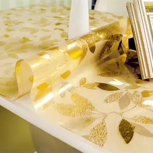 Тисненная поверхность арабский стол скатерть для стола Золотой Серебряный цвет ПВХ виниловая скатерть для дома отеля свадебной вечеринки защита стола