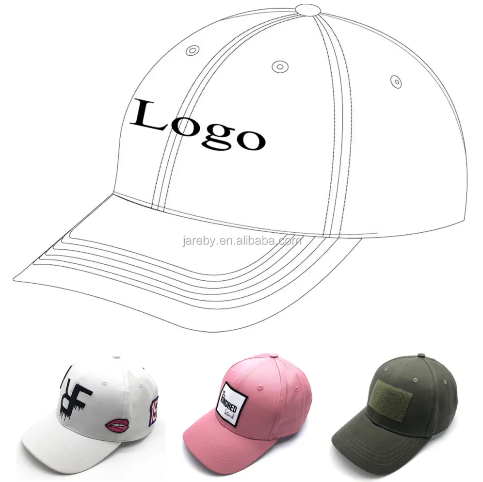 Casquette de baseball avec logo et 6 panneaux personnalisés, chapeau de haute qualité