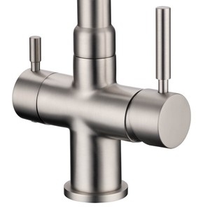 Cobre níquel cepillado acabado Osmosis inversa <span class=keywords><strong>3</strong></span> en 1 cocina grifo de tres vías agua limpia filtro grifos - Product Image 2