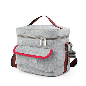 Aislado bolso más fresco almuerzo gran fieltro escuela portátil almuerzo bolsa con la <span class=keywords><strong>correa</strong></span> Crossbody para hombres - Product Image 1