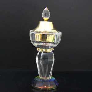 Nuevo diseño quemador de incienso de cristal con pequeño Diamante de cristal - Product Image 4