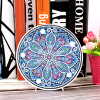 2019 bleu lotus Led diamant lampe peinture kits cadeaux dans le salon décor ZXD021