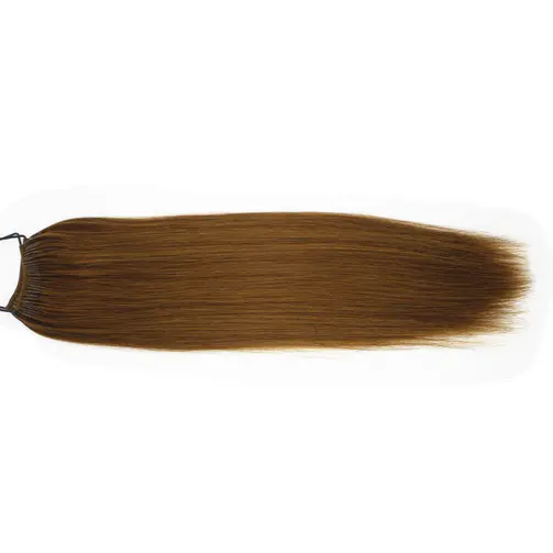 韓国のサロンで最もファッショナブルな人毛エクステンションスタイルバージンヘアウィッグノットスレッドヘアエクステンション