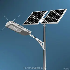 알루미늄 태양 LED 가로등 원격 제어 70W IP65 방수 분할 거리 램프 극