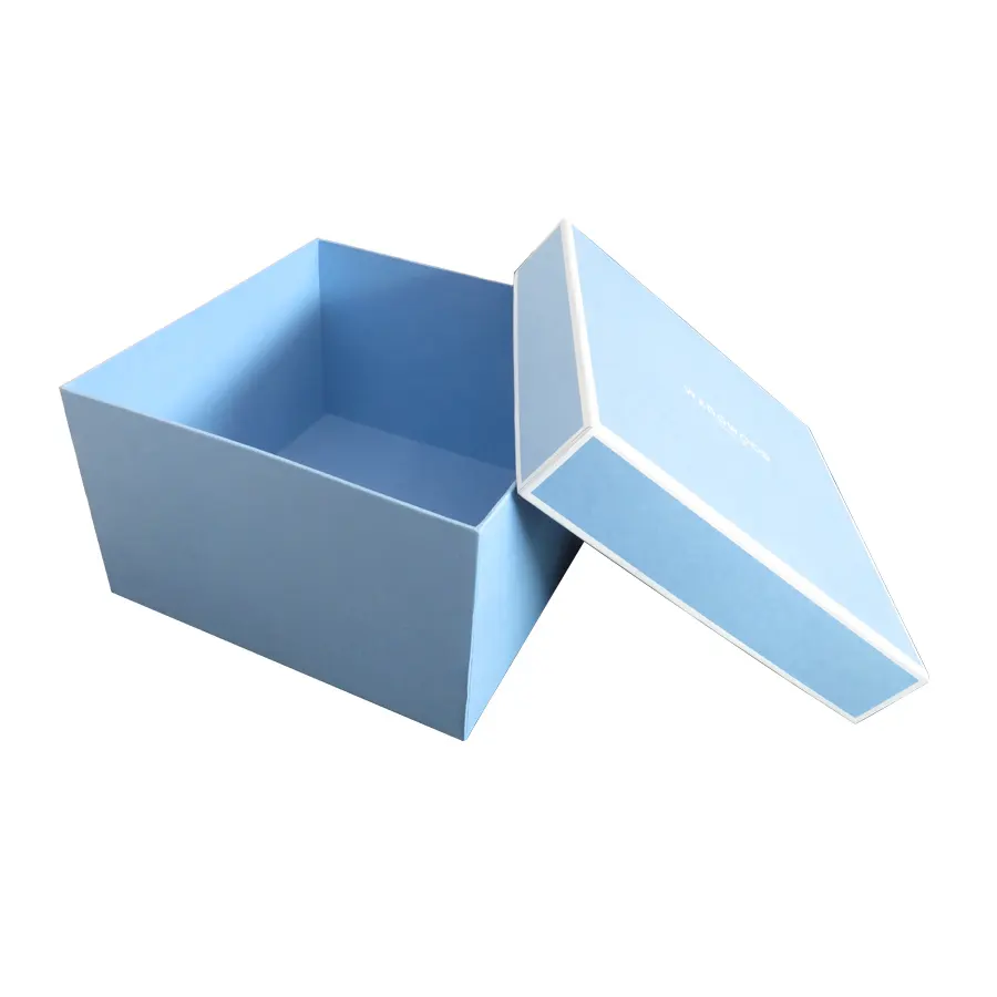 Exquisites Pappdeckel-Basis geschenk des blauen Farb designs mit Bauchbandbecherbecher-Verpackungs papier box