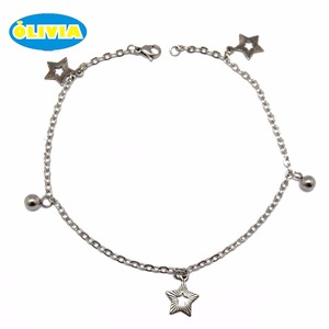 เครื่องประดับข้อเท้าแฟชั่นสำหรับผู้หญิง, สร้อยข้อเท้าเงินบาง - Product Image 5