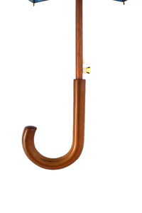 Doble capa interior azul cielo impresión rodando paraguas <span class=keywords><strong>palo</strong></span> de madera - Product Image 2