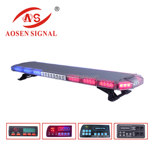 Özel 12 v Led Yanıp Acil <span class=keywords><strong>Lightbar</strong></span> 3 W Kırmızı Mavi Ince Araç Polis Led Lightbars