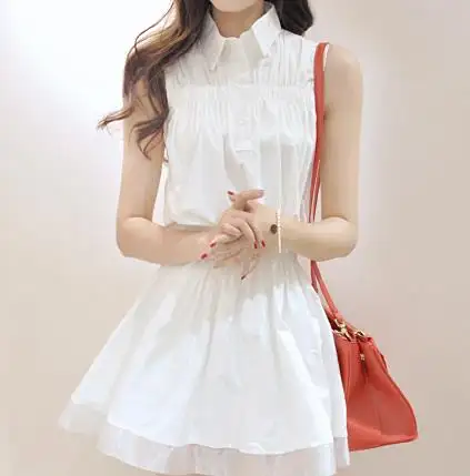 Alibaba קיץ קוריאני סגנון בגדי מכירה לוהטת יפה אישה ללא שרוולים שמלה