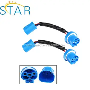 auto 9004 9007 Extension Wire Harness Sockets connector wire harness For Headlights Fog Light factory