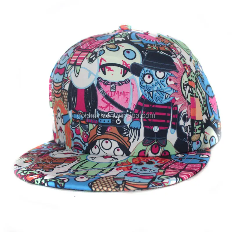 Hawaii printing bunga kustom snapback topi topi