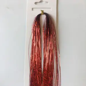 Extensión de cabello de oropel plana brillante cristal Flash