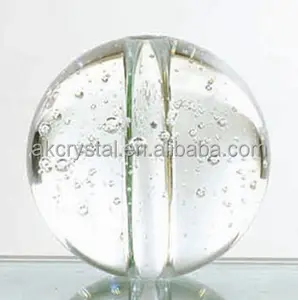 Hot Sale Transparent Artificial Large Small Decorative Clear Round Crystal Bubble Ball With Hole