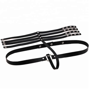 Collier ras du cou punk, harnais de bondage corporel, <span class=keywords><strong>ceinture</strong></span> en cuir PU, bijoux de corps pour <span class=keywords><strong>femme</strong></span>, chaîne de corps tendance - Product Image 6