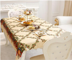 Promozione 100% Poliestere Panno di Tabella di Natale Decorativo, Copertura di Tabella per la decorazione della casa - Product Image 4