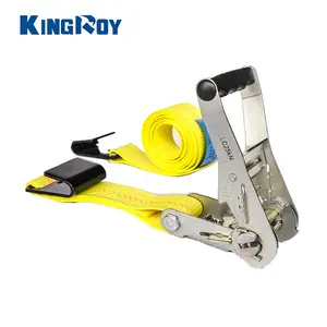 2" 50mm 10000lbs ratchet cargo truck strap car tie down webbing ratchet buckle strap with F hook